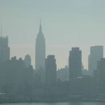 New York skyline hazy day